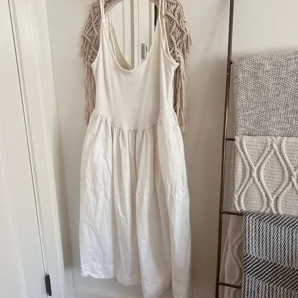 Free People Dylan Mixed-Media Bohemian Low-Back Dress - Picture 4 of 6